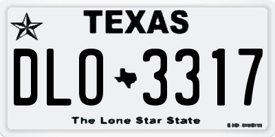 TX license plate DLO3317
