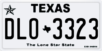 TX license plate DLO3323
