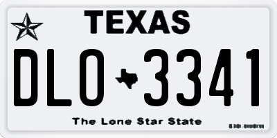 TX license plate DLO3341