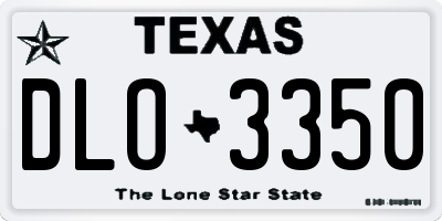 TX license plate DLO3350