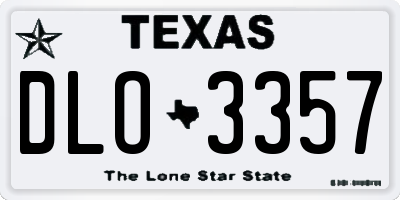 TX license plate DLO3357