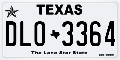 TX license plate DLO3364