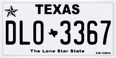 TX license plate DLO3367
