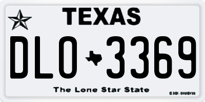 TX license plate DLO3369