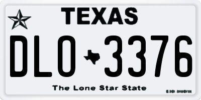 TX license plate DLO3376