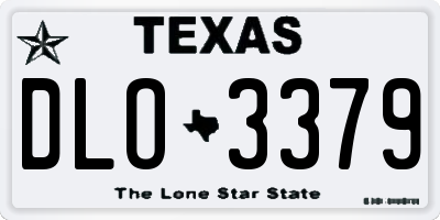 TX license plate DLO3379