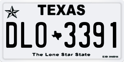 TX license plate DLO3391
