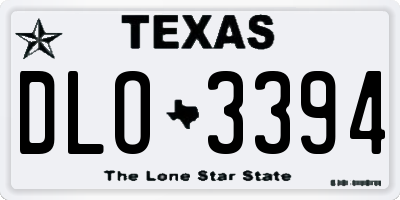 TX license plate DLO3394