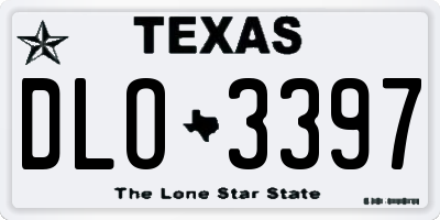 TX license plate DLO3397