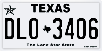 TX license plate DLO3406