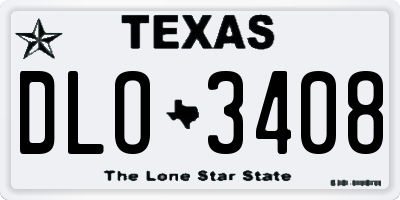 TX license plate DLO3408