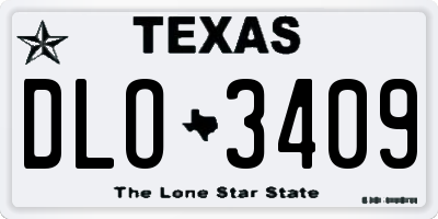 TX license plate DLO3409