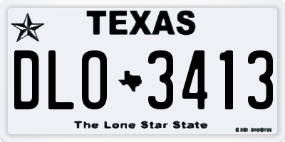 TX license plate DLO3413