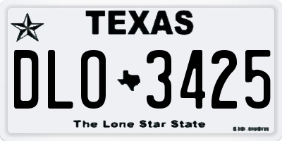TX license plate DLO3425