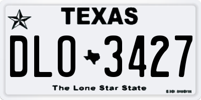 TX license plate DLO3427