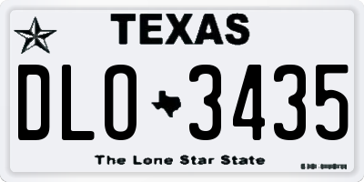 TX license plate DLO3435