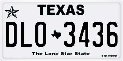 TX license plate DLO3436