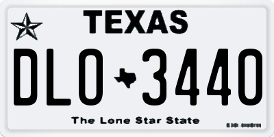 TX license plate DLO3440