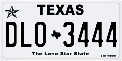 TX license plate DLO3444