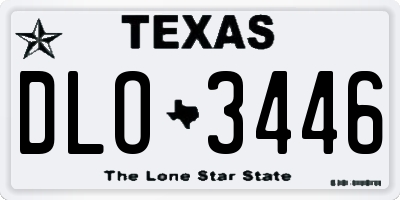 TX license plate DLO3446