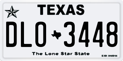 TX license plate DLO3448