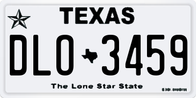 TX license plate DLO3459