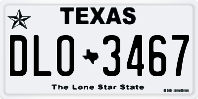 TX license plate DLO3467