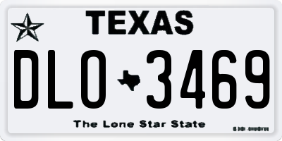 TX license plate DLO3469