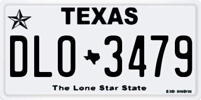 TX license plate DLO3479