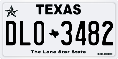TX license plate DLO3482