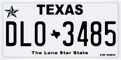 TX license plate DLO3485
