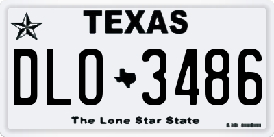 TX license plate DLO3486