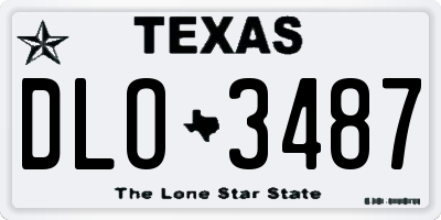 TX license plate DLO3487