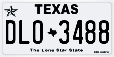 TX license plate DLO3488