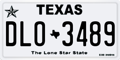 TX license plate DLO3489