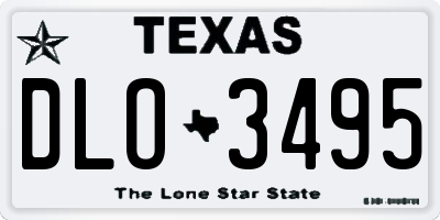 TX license plate DLO3495