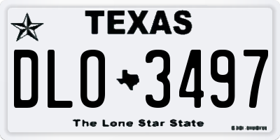 TX license plate DLO3497