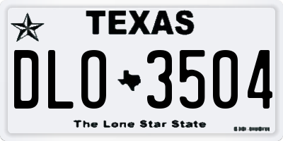 TX license plate DLO3504