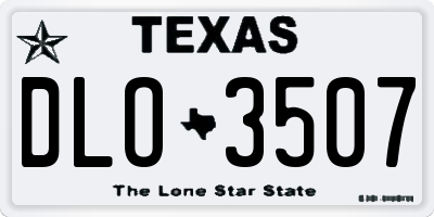 TX license plate DLO3507