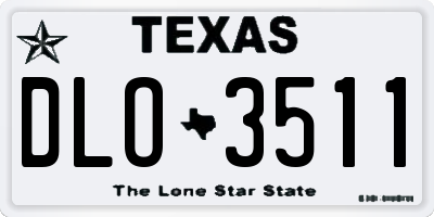 TX license plate DLO3511