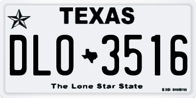 TX license plate DLO3516