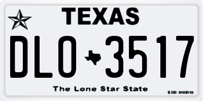 TX license plate DLO3517