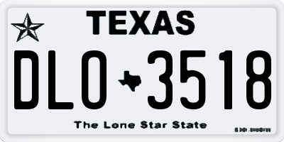 TX license plate DLO3518