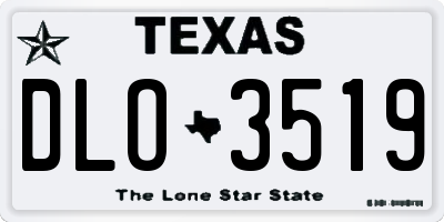 TX license plate DLO3519