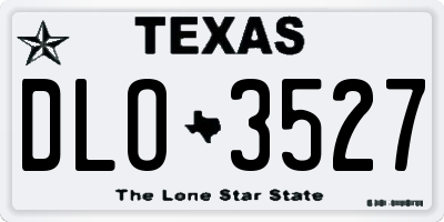 TX license plate DLO3527