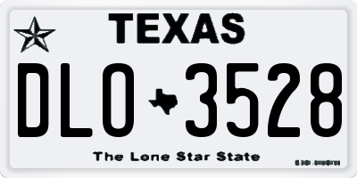 TX license plate DLO3528