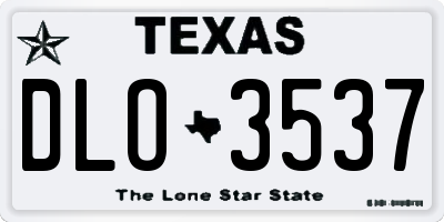 TX license plate DLO3537