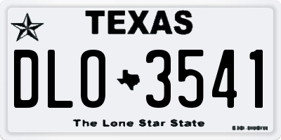 TX license plate DLO3541