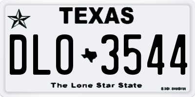 TX license plate DLO3544