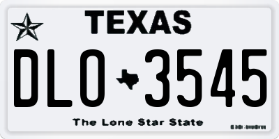 TX license plate DLO3545